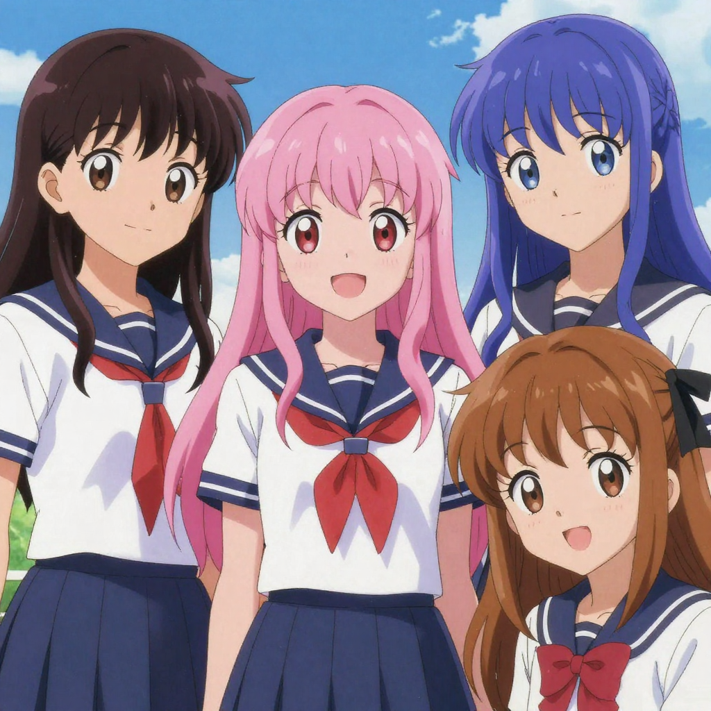 Pink anime cover art